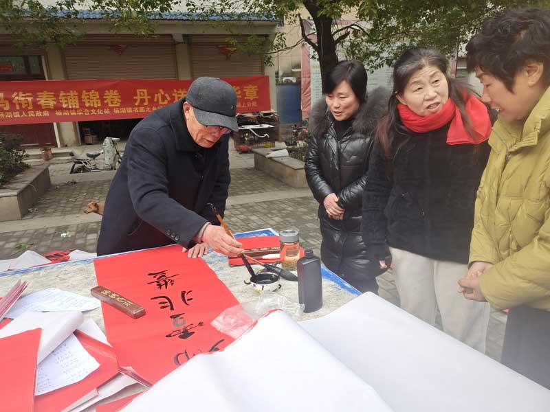 翰墨迎春启新程 文化惠民暖杨湖--颍上县杨湖镇2026年迎新春送万福送春联活动圆满举办(图4)