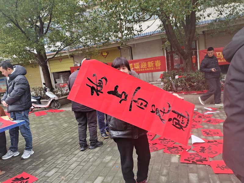 翰墨迎春启新程 文化惠民暖杨湖--颍上县杨湖镇2026年迎新春送万福送春联活动圆满举办(图7)